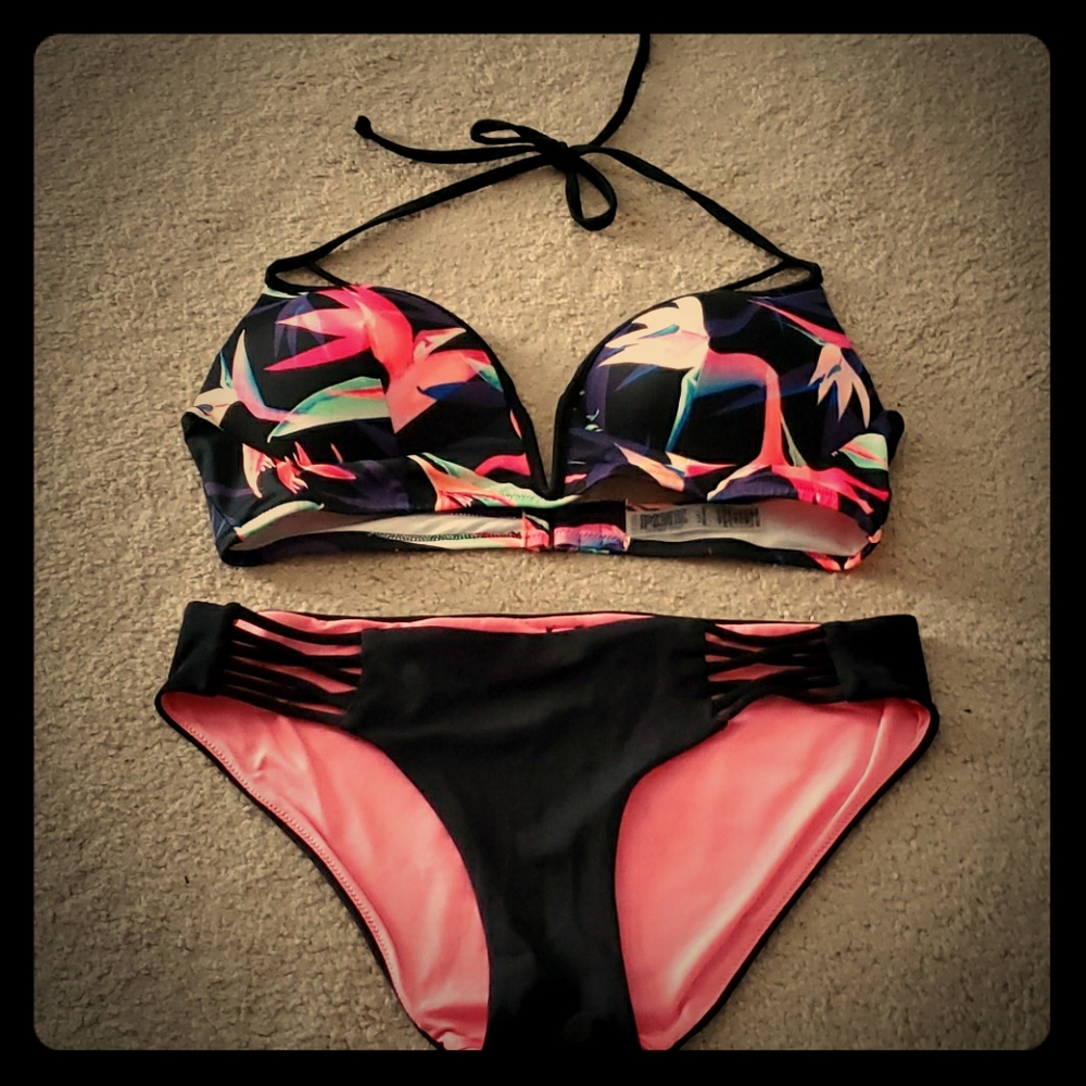 Victoria's Secret Pink Bikini Set Sz Lrg